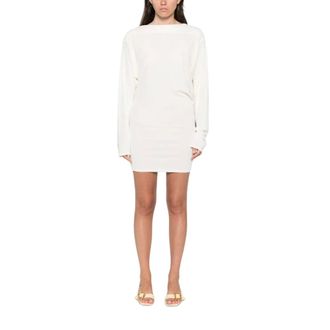 Jacquemus Kleedjes, Dames, Wit, S, Mistral Jurk