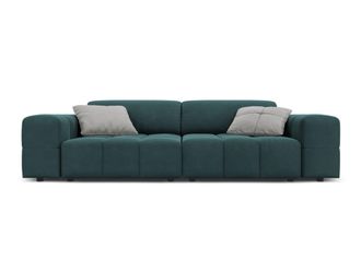 CXL by Christian Lacroix Sof&aacute; 3 plazas de terciopelo petr&oacute;leo