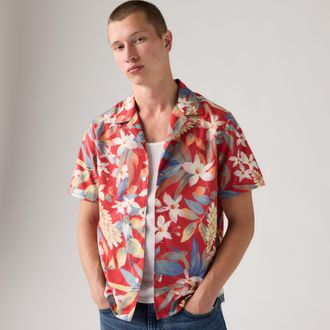 Levi's Sunset Camp Standard Fit Lightweight Shirt - Mens - 2XL - Red