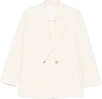 Frame Denim The Lounge Double-breasted Peak-lapel Blazer