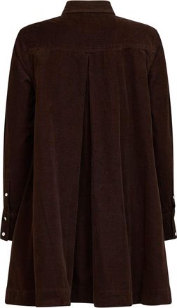 Polo Ralph Lauren Womens Shirt Dress A-Line Brown Corduroy Cotton