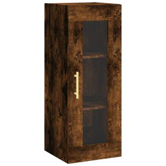 vidaXL Armario De Pared Roble Ahumado 34,5x34x90 Cm Vidaxl