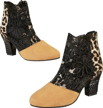 Generic Side Zipper Boots for Women Ankle Boots Short Boots Single Shoes for Ladies Casual Shoes Short Boots Women Flat (Brown, 6.5)