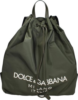 Dolce & Gabbana Dolce&Gabbana Herrens Rucks&auml;cke und Messenger-Taschen aus gr&uuml;nem Nylon
