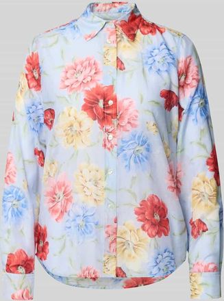 GANT Bluse mit Seide-Anteil und Hemdblusenkragen in Hellblau, Gr&ouml;&szlig;e 46