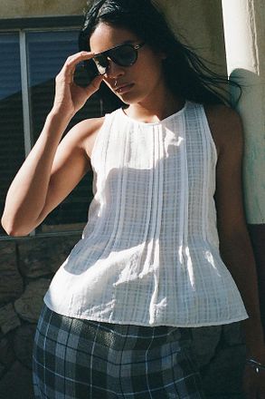 Pilcro 100% Cotton Pintuck Tank Top