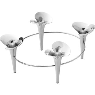Georg Jensen Bloom Taper Candleholder in Stainless Steel at Nordstrom
