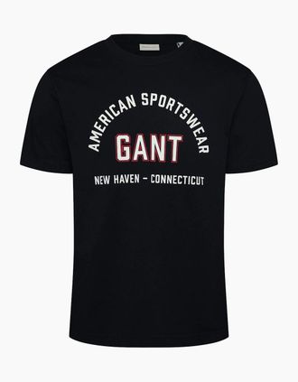 GANT Mens Graph T Shirt - Black - Size: 38