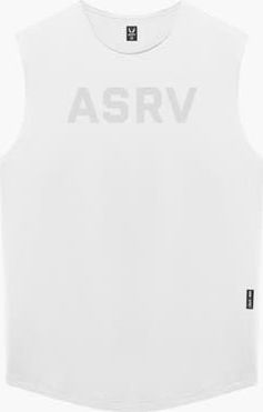 ASRV AeroSilver Cutoff Tank in White Logo at Nordstrom, Size Xx-Large
