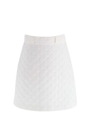 Fendi Cream A-Line Silk Mini Skirt Size XS