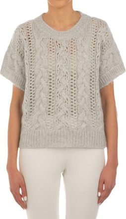 Le Tricot Perugia Giro Collo Sweater In Silver