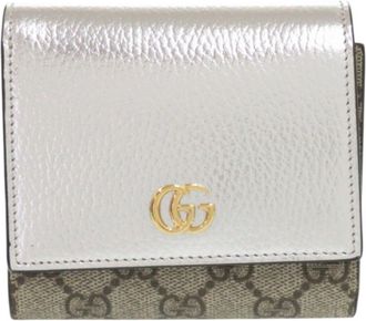 Gucci Silver Brown Gg Supreme Wallet (Bi-Fold) (Pre-Owned)