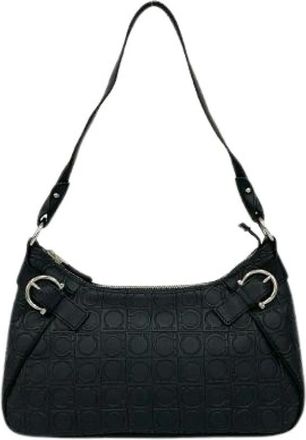Ferragamo Pre-owned Shoulder Bags, female, Black, Size: ONE SIZE Pre-owned Shoulder Bag