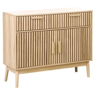 Beliani Aparador De Estilo Escandinavo Con Cajones Almacenaje Con Puertas Aparador De Madera De Ingenier&iacute;a Lynwood