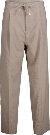 HUGO BOSS Broeken, Heren, Beige, M, Katoen, Tari 262X Wijde Broek