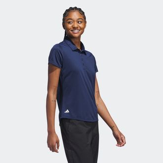 adidas Poloshirt ADIDAS PERFORMANCE SOLID PERFORMANCE SHORT SLEEVE F&Uuml;R DAMEN, Damen, Gr. XXL, blau (collegiate navy), Obermaterial: 100% Polyester, Shirts Po