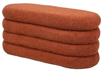 Nordlys Scandinavian Design Bench with Storage in Red