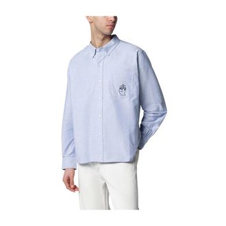 Brain Dead BBC Selvedge Oxford Button Up Shirt - male - Brain Dead - Casual Shirts - Blue - M - Shirts