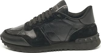 Valentino Garavani Sneakers con inserti in pelle scamosciata - Nero