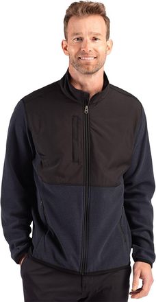 Cutter & Buck Hunts Point Recycled Fleece Mens Hybrid Full Zip Jacket