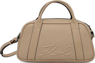 Karl Lagerfeld Borsa a tracolla goffrata - Toni neutri