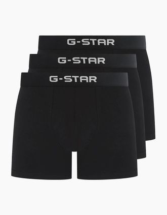 G-Star Mens Tide 3 Pack Plain Design Trunck - Black - Size: 32/30/31