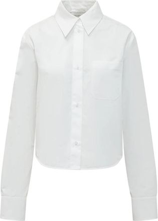 Sportmax Spxceppo Shirt - Dames - Overhemden - Wit - M - Katoen - Overhemden