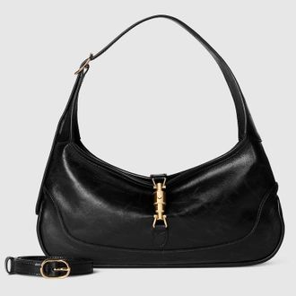 Gucci Jackie Slim Medium Shoulder Bag, Black, Leather