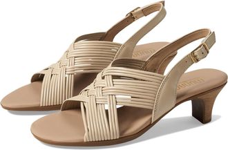 Munro Marianna Sandals Womens Beige Leather Open Toe Slingback ZOGG3933