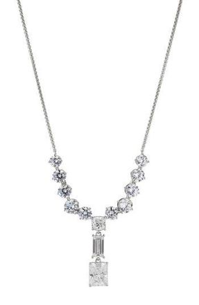 Nadri Invitation Only Cluster Y-Necklace in Rhodium at Nordstrom Rack