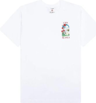 Casablanca LA Days T-Shirt - Heren - T-shirts - Wit - 2XL - Katoen - Tops