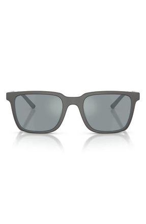 Oliver Peoples x Roger Federer Mr. Federer 52mm Polarized Rectangular Sunglasses in Anthracite /Grey Polar Mirror at Nordstrom
