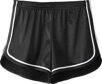 Generic Womens Sexy Booty Shorts Retro Metallic Sports Sparkly Dance Shorts Elastic High Waist Gym Running Short Pants Nightclub Hot Pants Black