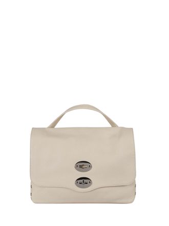 Zanellato Structured Calf Leather Handbag With Silver-Tone Hardware