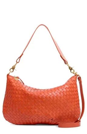 Clare Vivier Medium Moyen Woven Leather Messenger Bag in Saltillo at Nordstrom