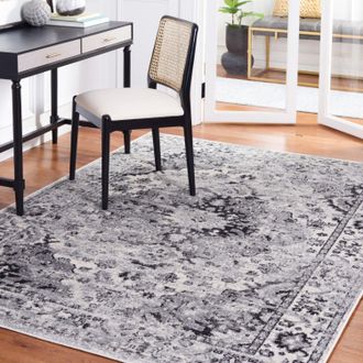 Safavieh Madison Machine Made Area rug, Grey / Black Traditional Style Easy Care