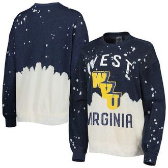 Gameday Couture Womens Gameday Couture Navy West Virginia Mountaineers Twice As Nice Faded Dip-Dye Pullover Sweatshirt at Nordstrom, Size Small