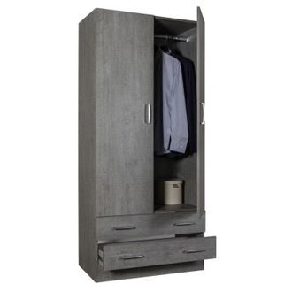 Composad Armadio Espresso 2 Ante 82x47xh184cm Cemento