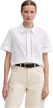Joop Katoenen Shirt - Dames - Overhemden - Wit - L - Katoen - Overhemden