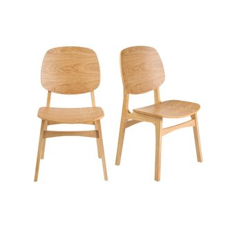 Miliboo Sillas De Madera Clara De Fresno (juego De 2) Soquette