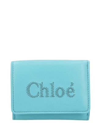 Chlo&eacute; Blue Leather Sense Trifold Wallet, Never Carried (Authentic Pre-Loved)