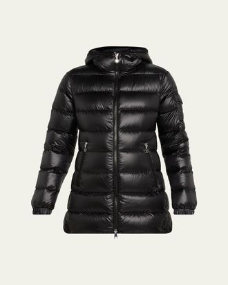 Moncler Glements Hooded Mid-Length Down Jacket