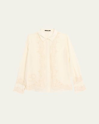 Kobi Halperin Serena Floral-Print Silk Blouse