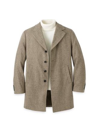 Paul Fredrick Herringbone Topcoat in Tan at Nordstrom, Size Xx-Large