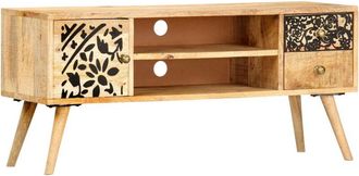 vidaXL TV Cabinet 100x30x45 cm Solid Mango Wood vidaXL