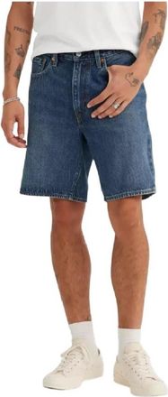 Levi's 468 Loose Denim Shorts - Heren - Denim shorts - Blauw - W31 - Denim - Korte Broeken