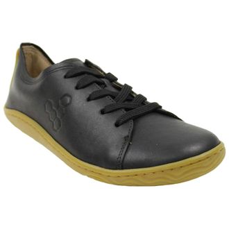 Vivobarefoot Addis Leather Womens Low Top Trainers - UK 6 - US 8 Women - EU 39 - Black - Size:UK 6