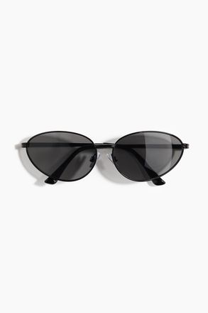 H&M Ovale Sonnenbrille - Schwarz