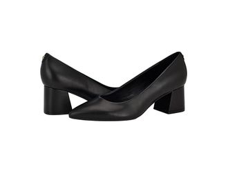 Calvin Klein Lenott High Womens Heels Black Leather : 7.5 M, Leather/Suede/Synthetic