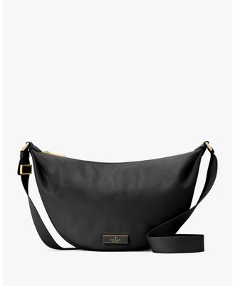 Kate Spade New York Womens Carter Ksnyl Medium Sling Bag - Black Nylon - One Size